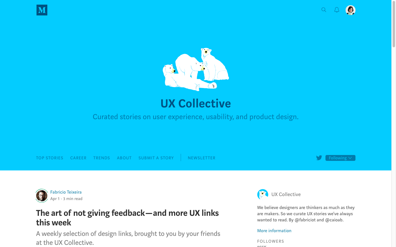 UX collective on Medium